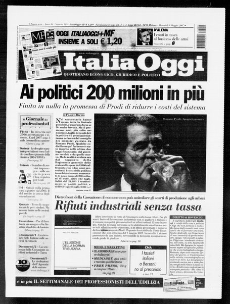 Italia oggi : quotidiano di economia finanza e politica